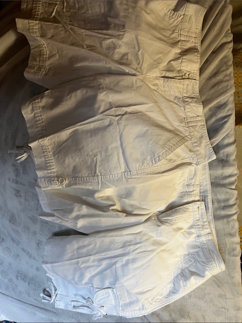 TWO PAIRS White Casual Drawstring Shorts 15”waist